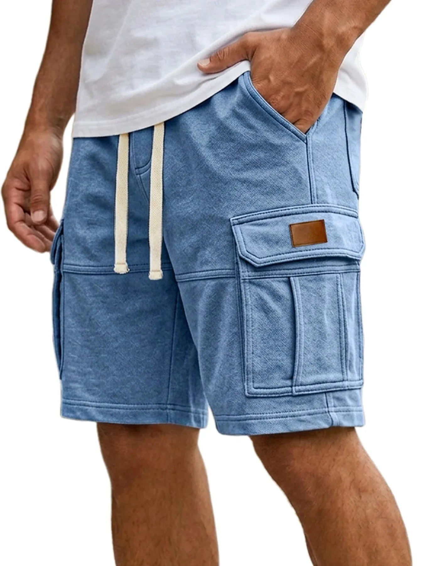 Men's Cargo Shorts With Pockets Fashion Summer Vacation Short Pants - e & cj8e & cj8