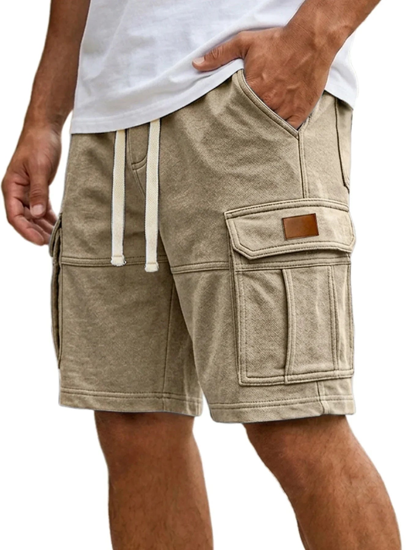 Men's Cargo Shorts With Pockets Fashion Summer Vacation Short Pants - e & cj8e & cj8