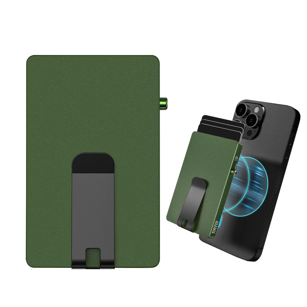 Minimalist Pop up Wallet with Money Clip, All Aluminum Slide Rfid Slim Card Holder - e & cj8e & cj8