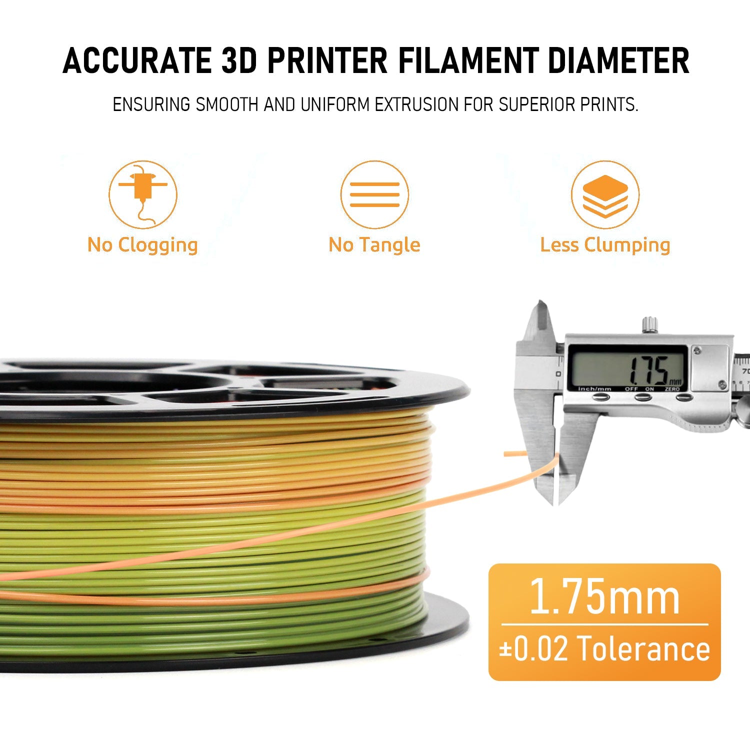 Rainbow Gradient PETG Filament For 3D Printers, Multicolor Color Changing Printing Material, Compatible With Most FDM Printers - e & cj8e & cj8