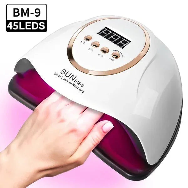 UV LED Nail Lamp,280W Nail Curing Lamps For Gel Polish With Automatic Sensor 4 Timer Setting,Led Nail Dryer, Professional Nail Art Drying Tools For Fingernail And Toenail - e & cj8e & cj8